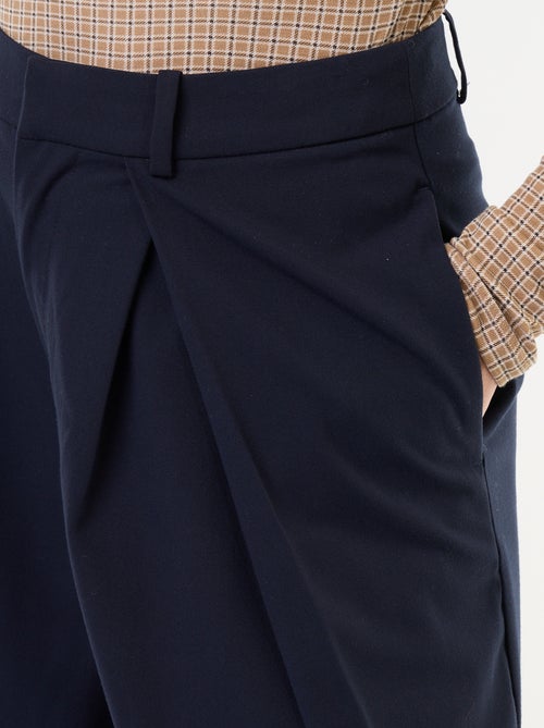 Pantalone ampio a vita alta con pinces - Kiabi