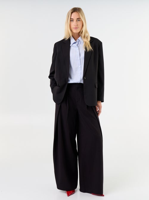 Pantalone ampio a vita alta con pinces - Kiabi Pantalone ampio a vita alta con pinces - Kiabi
