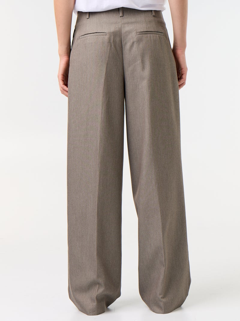 Pantalone ampio a vita alta Verde - Kiabi