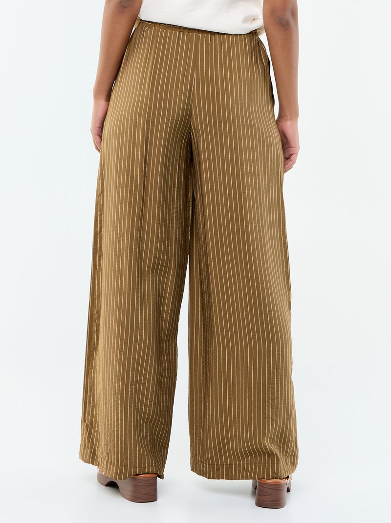 Pantalone ampio con 2 tasche Kaki - Kiabi