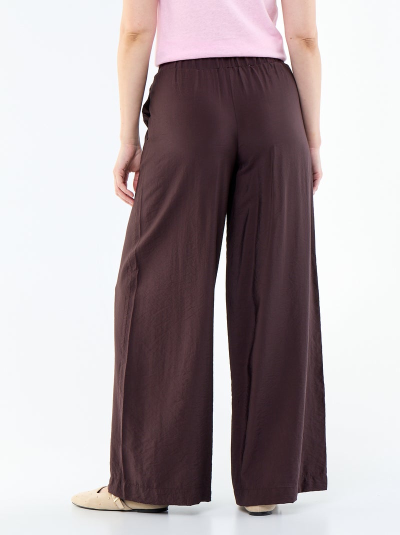 Pantalone ampio con 2 tasche Marrone - Kiabi