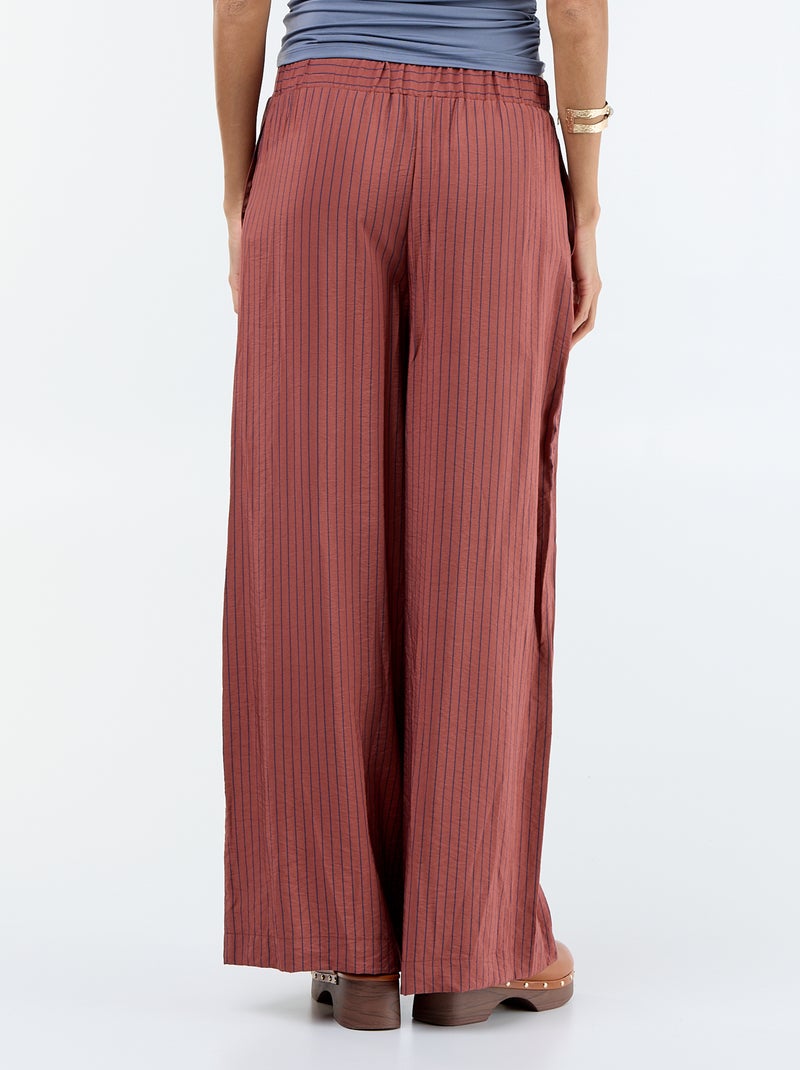 Pantalone ampio con 2 tasche Marrone - Kiabi