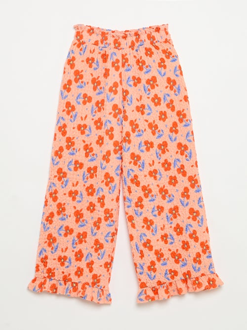 Pantalone ampio con fondo a balze - Kiabi