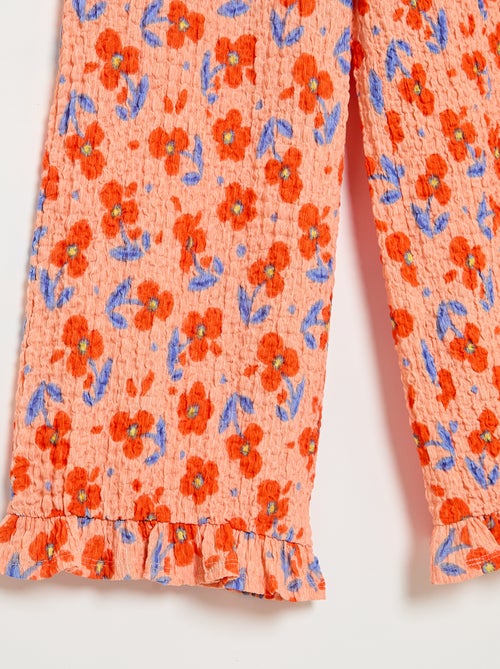Pantalone ampio con fondo a balze - Kiabi