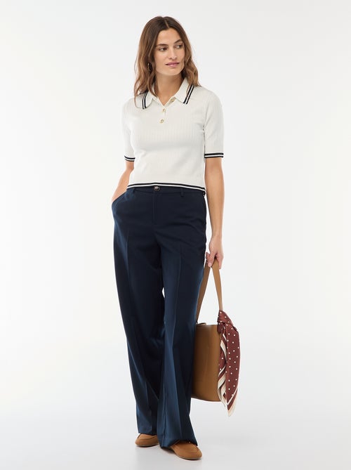 Pantalone ampio e fluido tinta unita - Kiabi