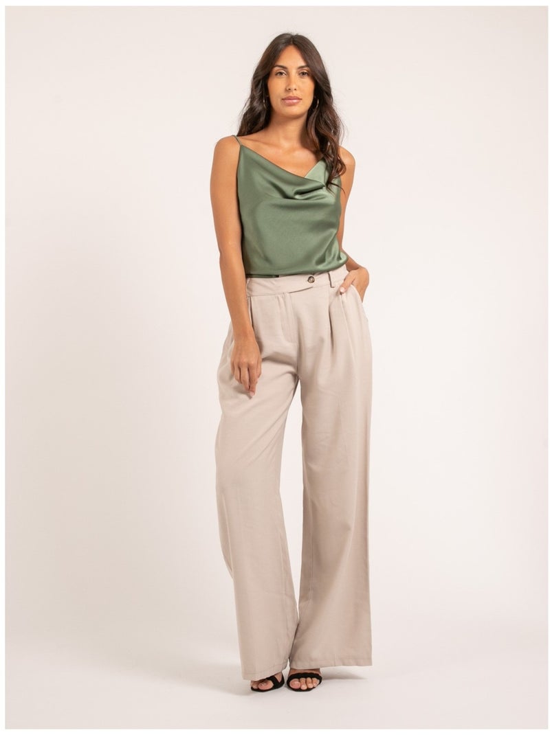 Pantalone ampio ELIRESS Beige - Kiabi