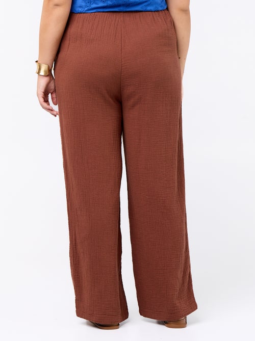 Pantalone ampio in garza di cotone - Kiabi