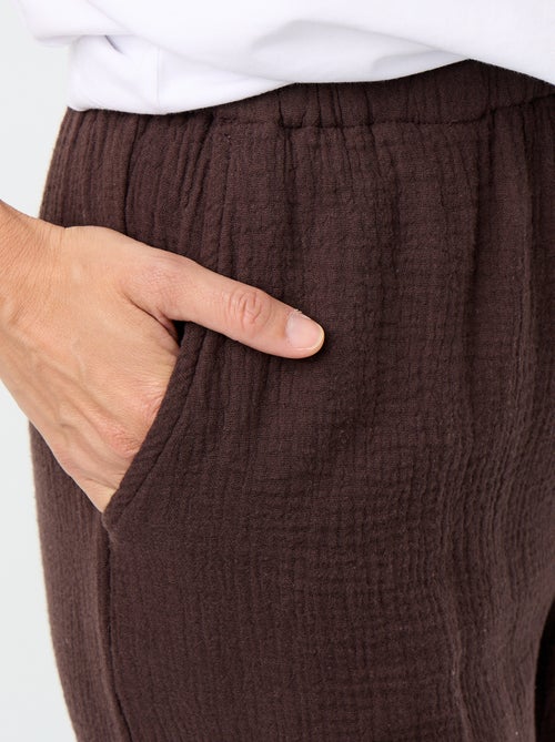 Pantalone ampio in garza di cotone - Kiabi Pantalone ampio in garza di cotone - Kiabi