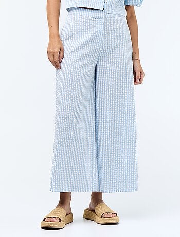 Pantalone ampio in maglia a nido d'ape