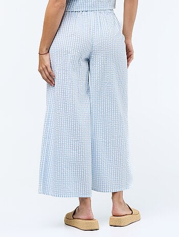 Pantalone ampio in maglia a nido d'ape