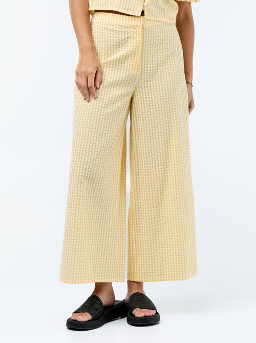 Pantalone ampio in maglia a nido d'ape - Kiabi
