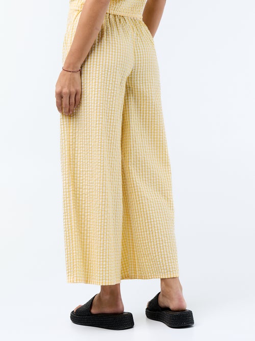 Pantalone ampio in maglia a nido d'ape - Kiabi