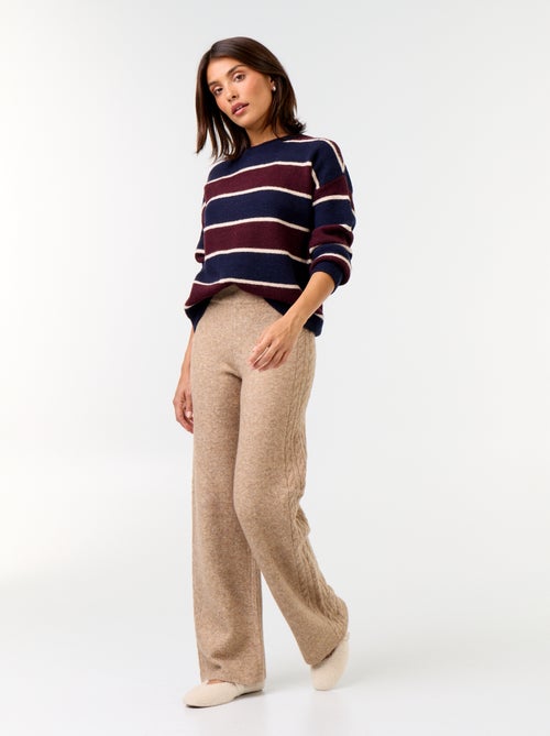 Pantalone ampio in maglia - Kiabi