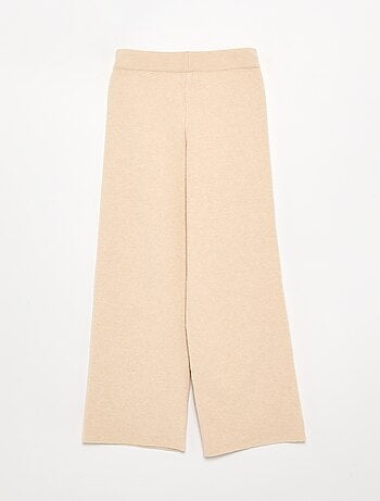 Pantalone ampio in maglia compatta