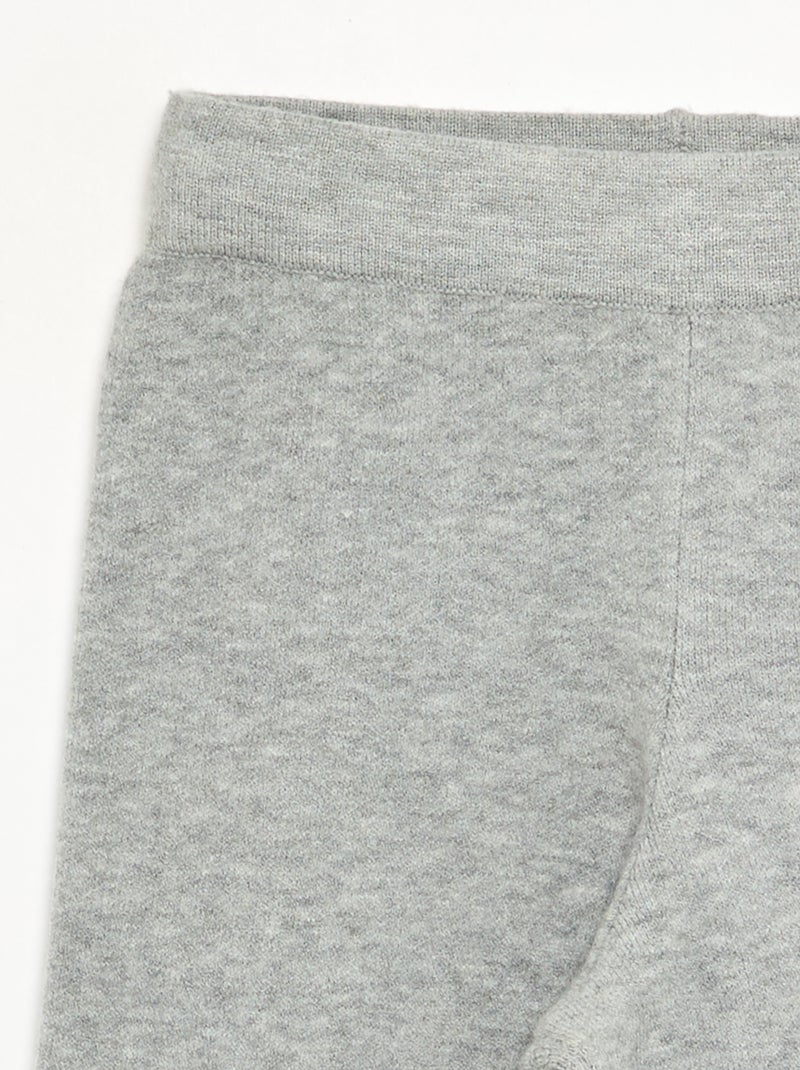 Pantalone ampio in maglia compatta Grigio - Kiabi