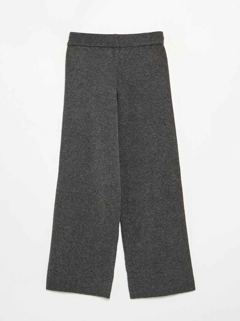 Pantalone ampio in maglia compatta Grigio scuro/ Antracite - Kiabi