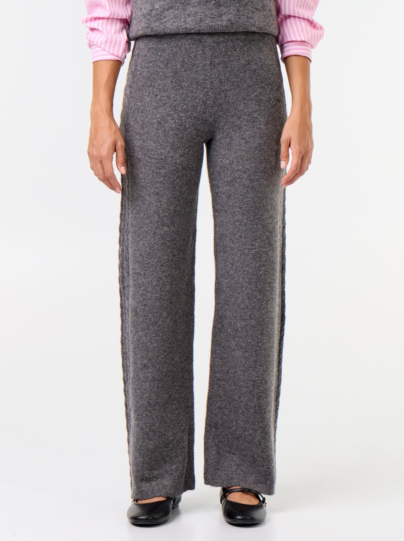 Pantalone ampio in maglia Grigio - Kiabi