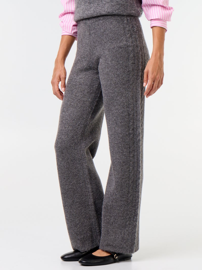 Pantalone ampio in maglia Grigio - Kiabi