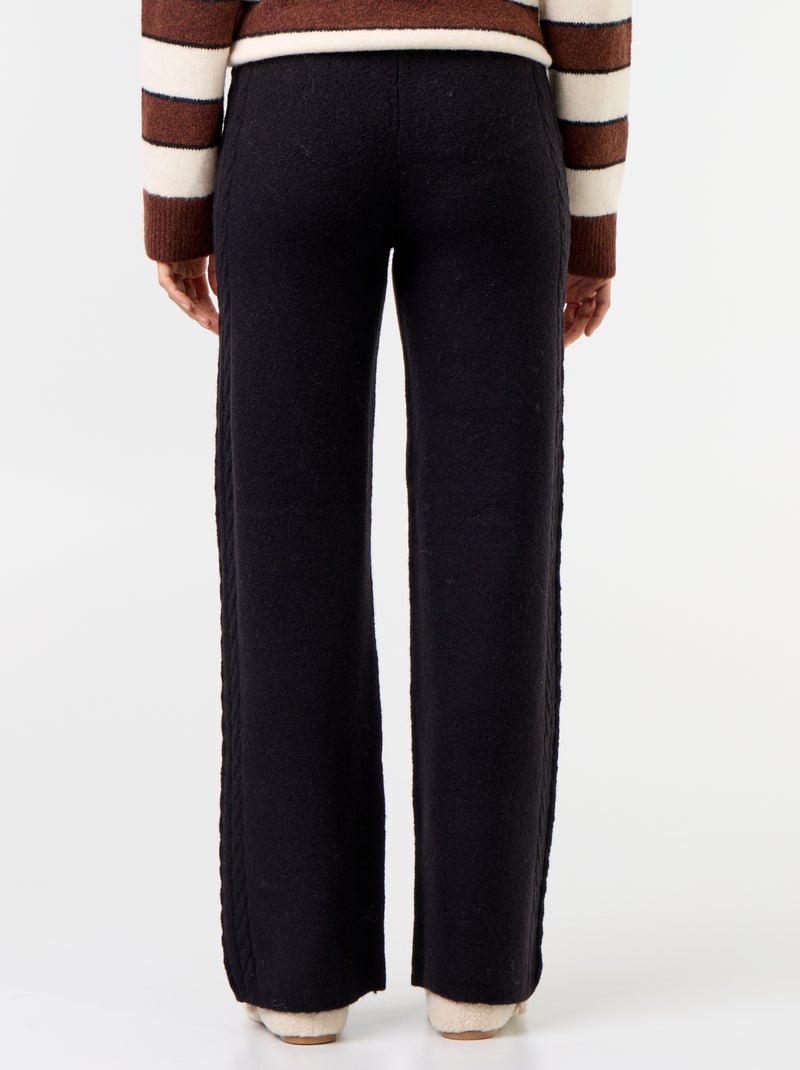 Pantalone ampio in maglia Nero - Kiabi