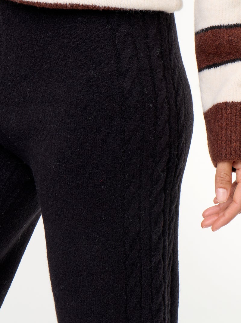 Pantalone ampio in maglia Nero - Kiabi