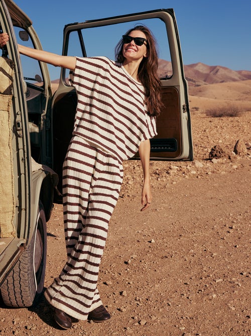 Pantalone ampio in maglia traforata - Kiabi