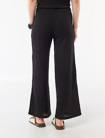 Pantalone ampio in maglia traforata