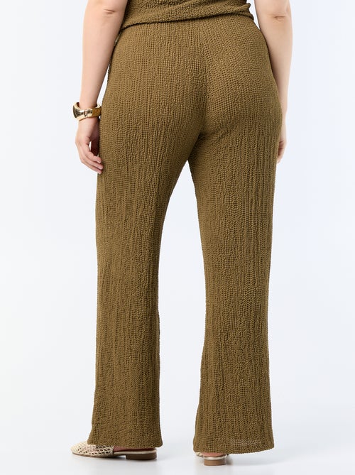 Pantalone ampio in maglia waffle - Kiabi