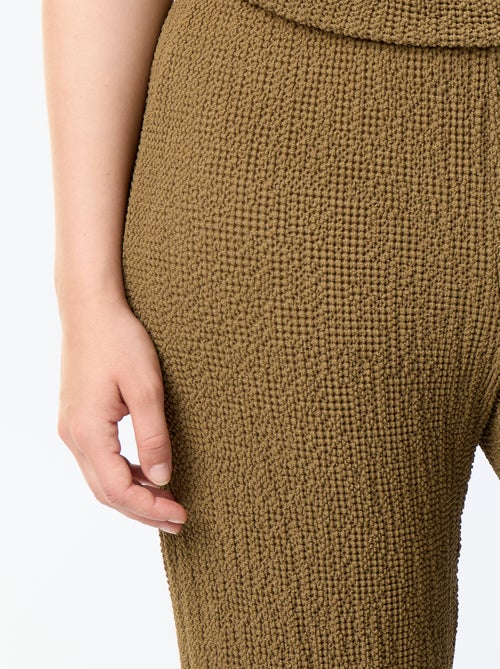 Pantalone ampio in maglia waffle - Kiabi