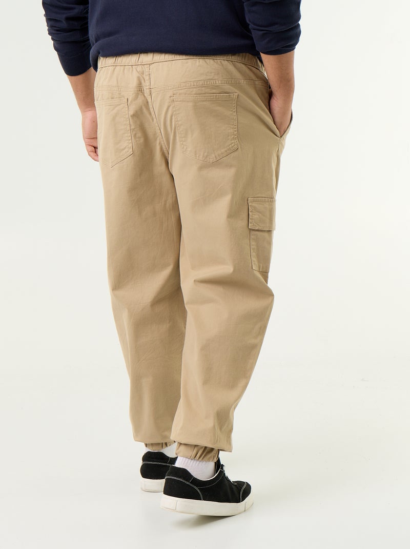 Pantalone ampio in twill Beige - Kiabi