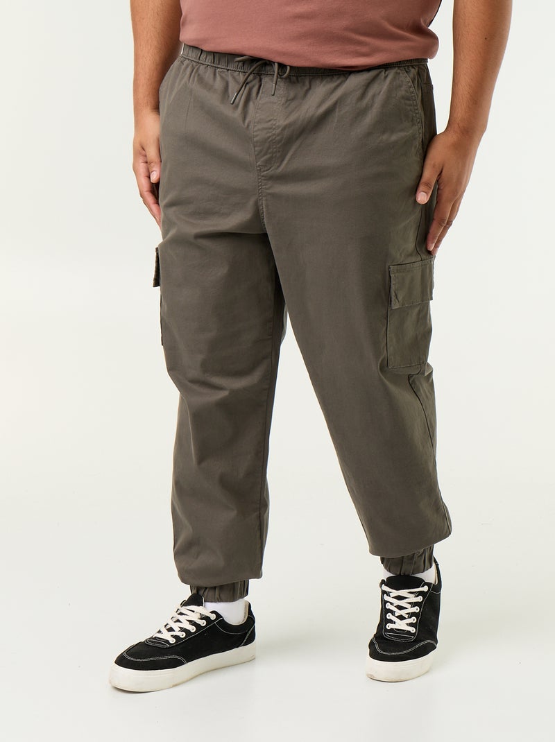 Pantalone ampio in twill Kaki - Kiabi