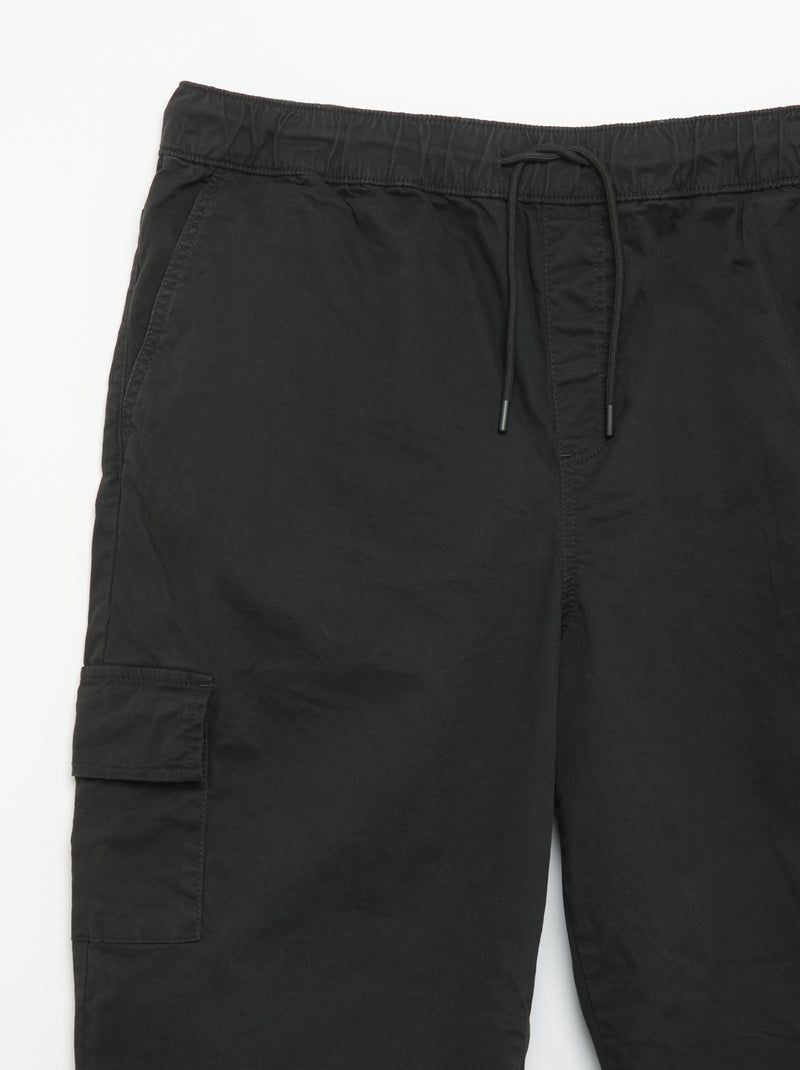Pantalone ampio in twill Nero - Kiabi