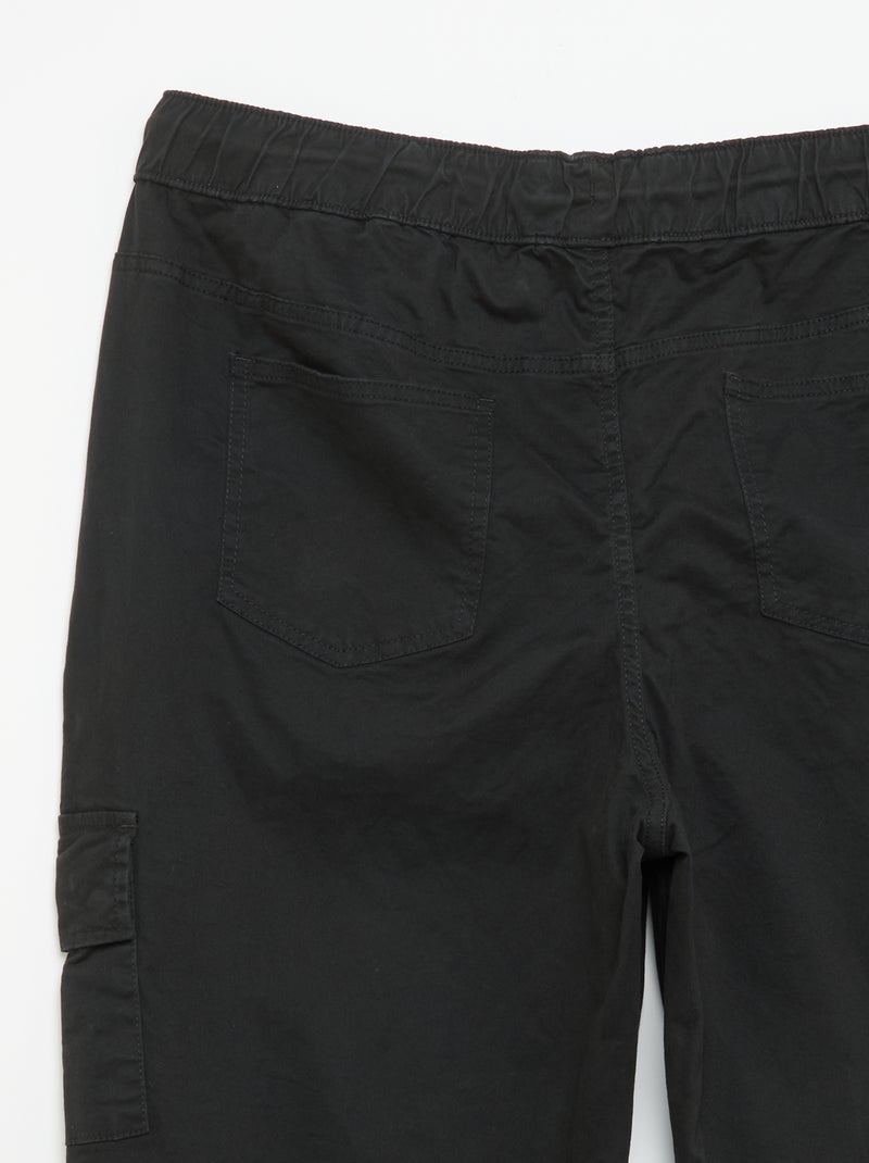 Pantalone ampio in twill Nero - Kiabi