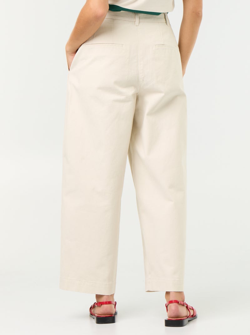 Pantalone ampio modello barrel Beige - Kiabi
