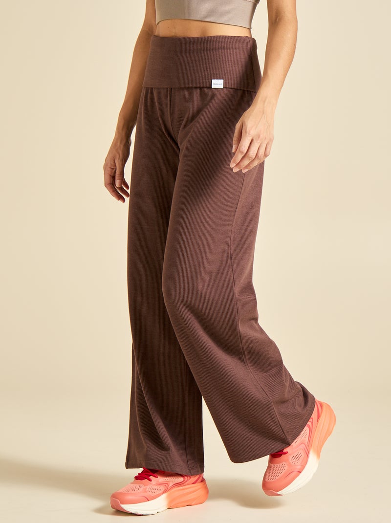 Pantalone ampio multi-sport - (ekstract) Marrone - Kiabi