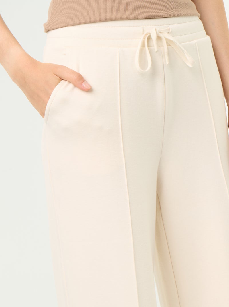 Pantalone ampio soft touch Beige - Kiabi