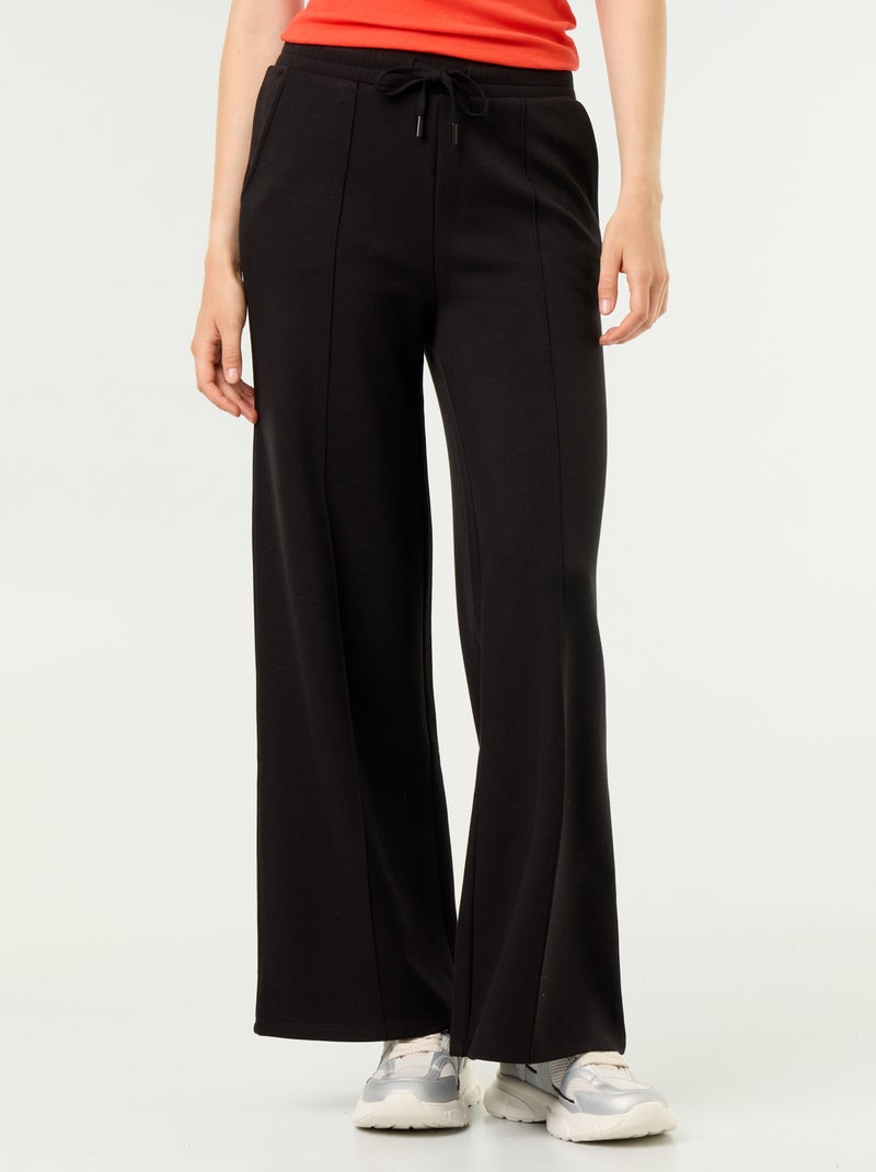 Pantalone ampio soft touch Nero - Kiabi