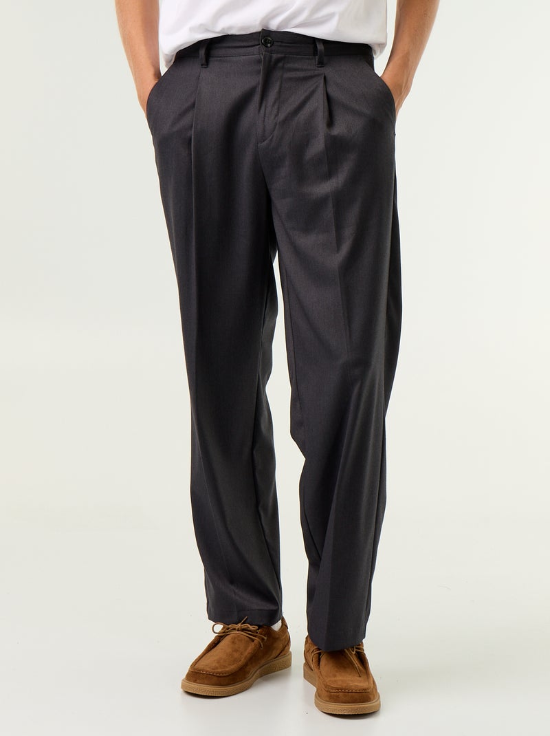 Pantalone ampio tinta unita Grigio - Kiabi