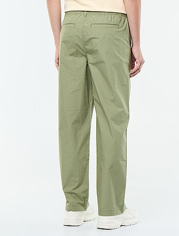 Pantalone ampio tinta unita in popeline