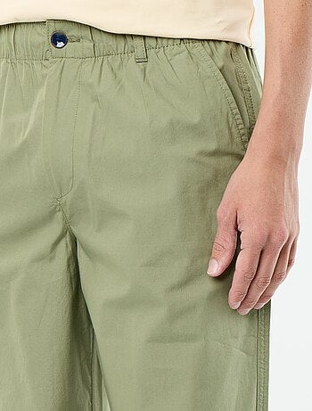 Pantalone ampio tinta unita in popeline