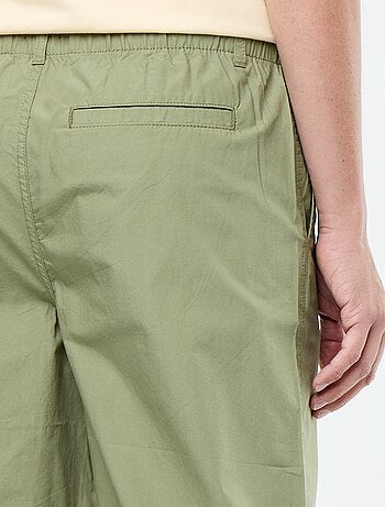 Pantalone ampio tinta unita in popeline