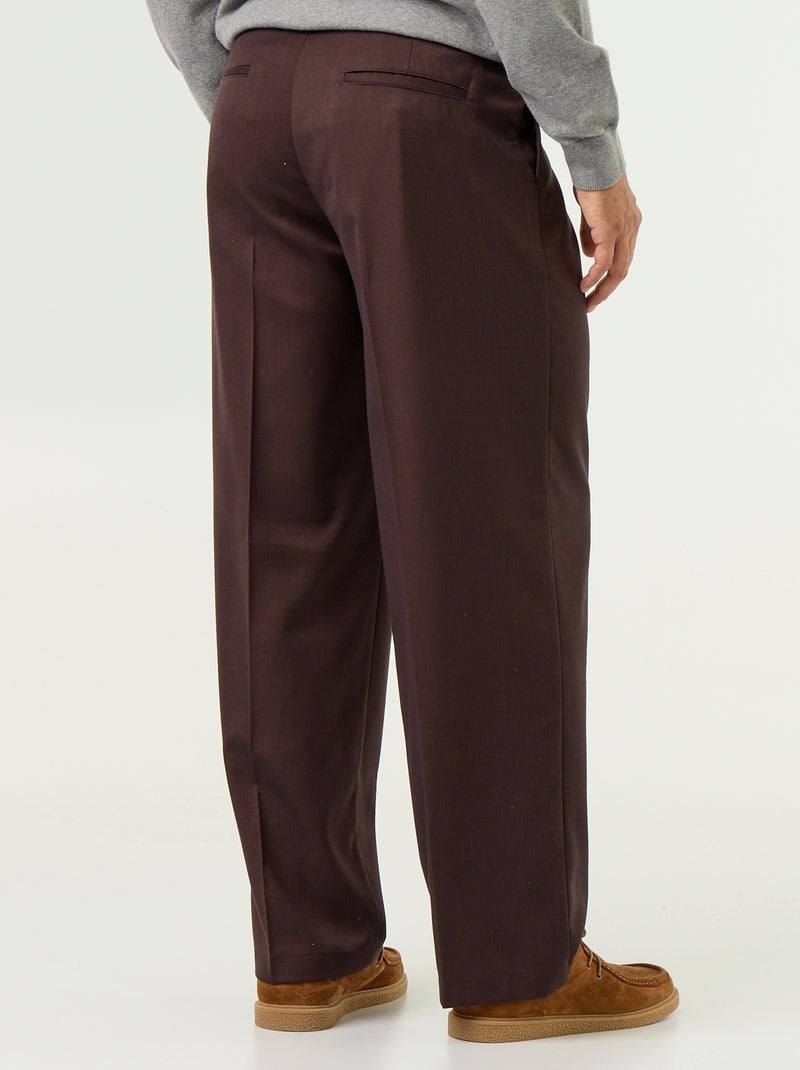 Pantalone ampio tinta unita Marrone - Kiabi