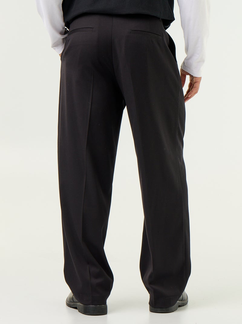 Pantalone ampio tinta unita Nero - Kiabi