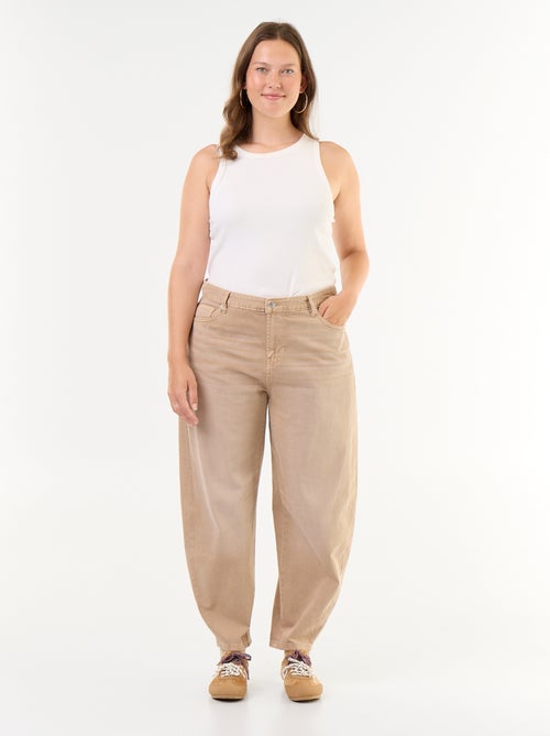 Pantalone balloon in twill - Kiabi Pantalone balloon in twill - Kiabi
