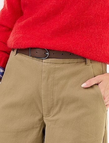Pantalone barrel ampio + cintura in similpelle