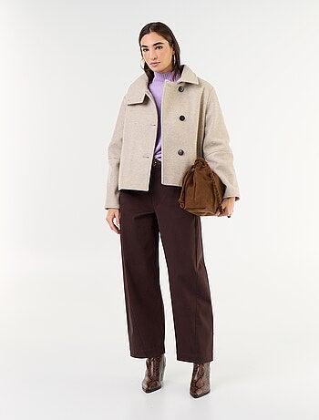 Pantalone barrel ampio + cintura in similpelle