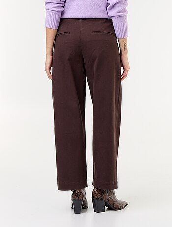 Pantalone barrel ampio + cintura in similpelle