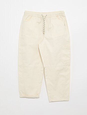 Pantalone barrel fit con coulisse