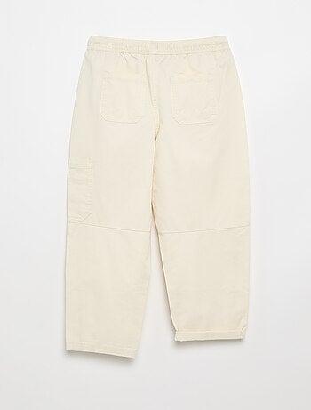 Pantalone barrel fit con coulisse