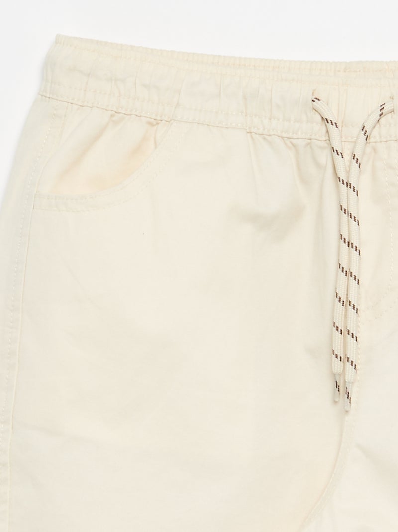 Pantalone barrel fit con coulisse Bianco - Kiabi
