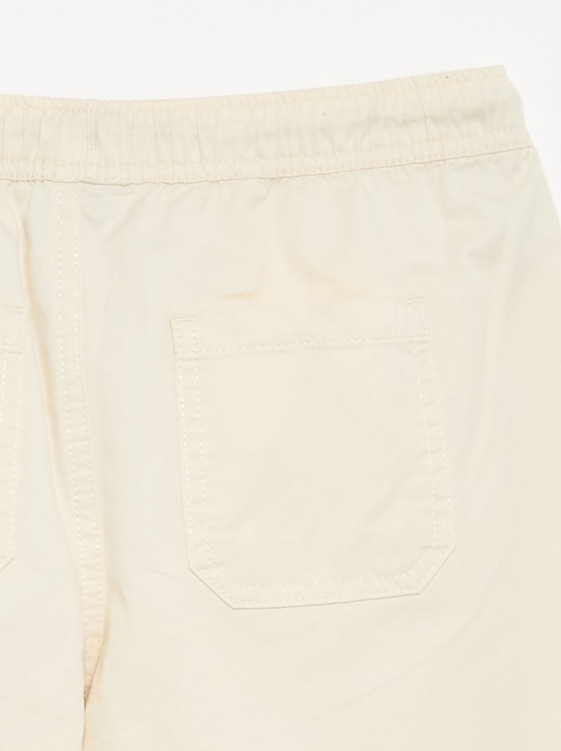 Pantalone barrel fit con coulisse Bianco - Kiabi